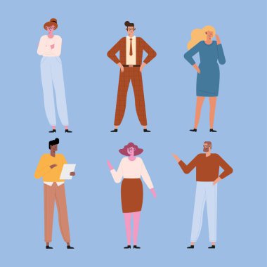 iş adamları altı karakter