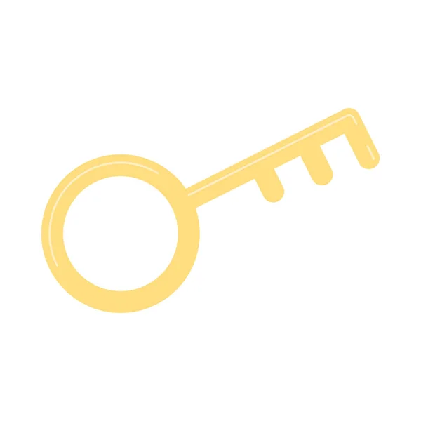 Gouden sleuteldeur — Stockvector