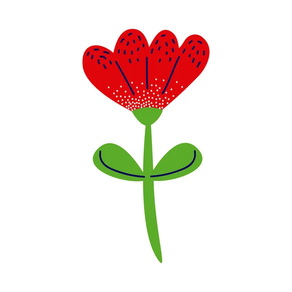 Blume von roter Farbe — Stockvektor