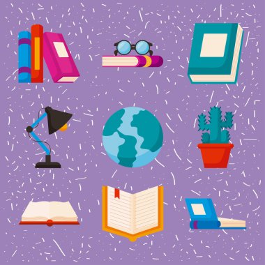 Dokuz kitap evren simgesi