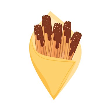 Churro çikolata sos ile