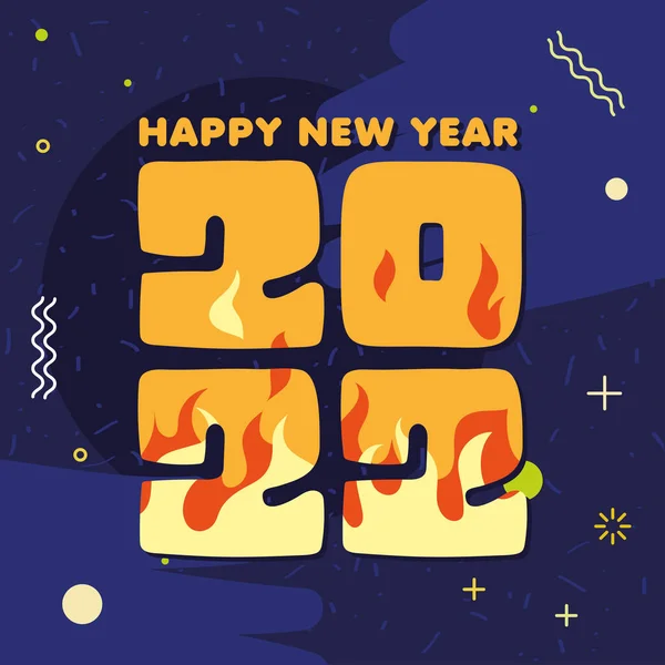 Neujahrskarte 2022 — Stockvektor