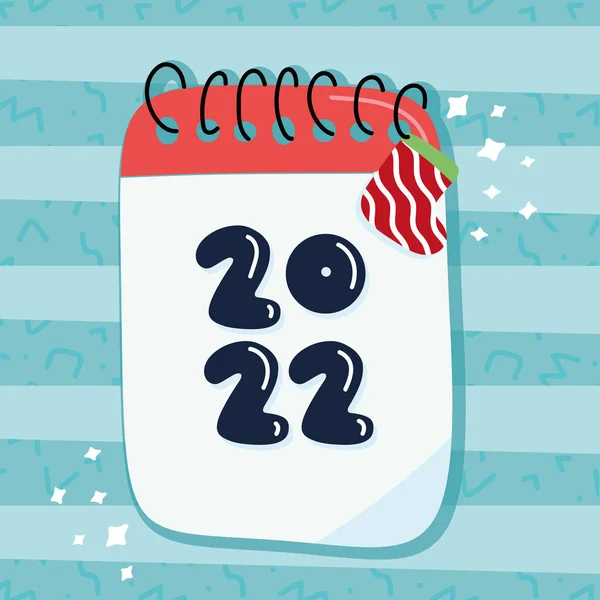 2022 ano no calendário —  Vetores de Stock