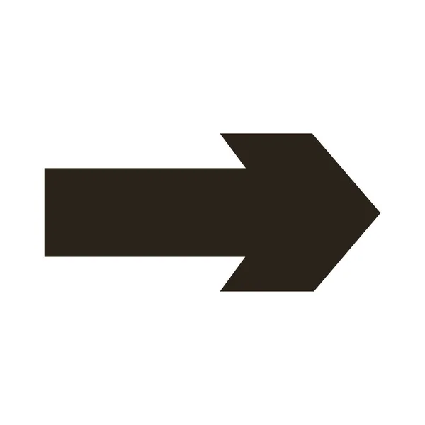 Flèche droite noire — Image vectorielle