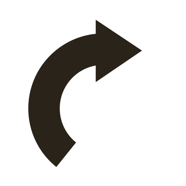 Curve black arrow — Stockvektor