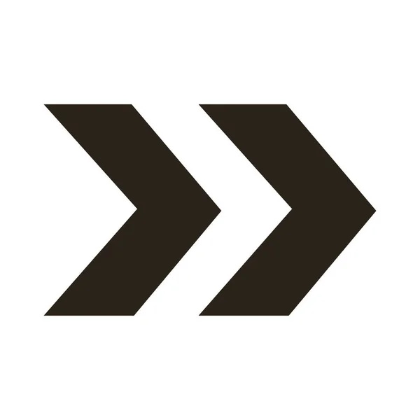 Rechts zwarte pijlen pictogram — Stockvector