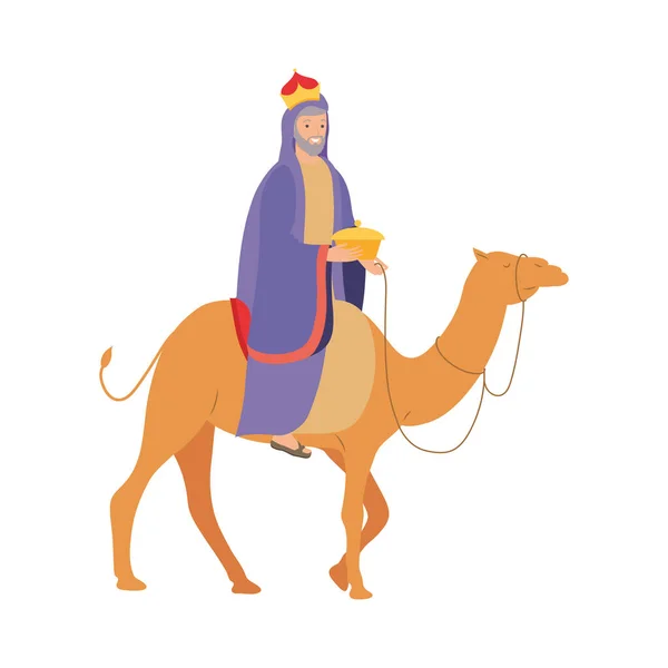 Caspar dans le caractère chameau — Image vectorielle