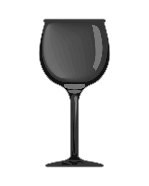 Black wine cup — Stock vektor