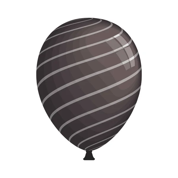 Zwarte ballon helium — Stockvector