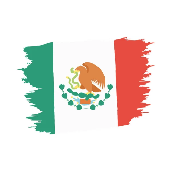 Mexique Drapeau agitant — Image vectorielle