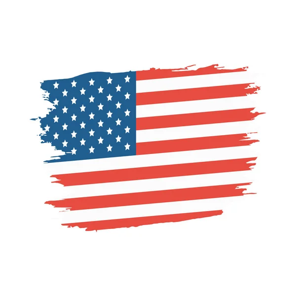 Usa vlag zwaaien — Stockvector