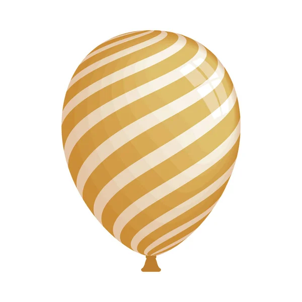 Hélio balão dourado — Vetor de Stock
