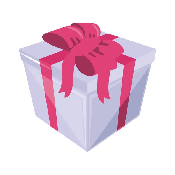 Fliederfarbener Geschenkkarton — Stockvektor