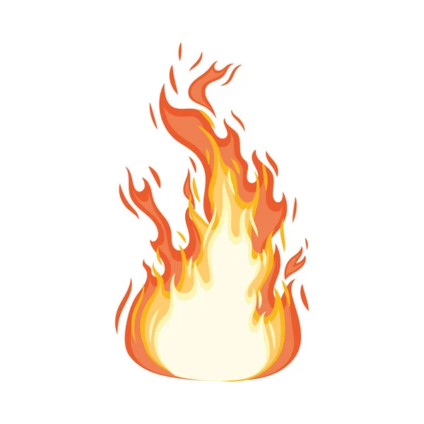 Hot fire flame — Vettoriale Stock