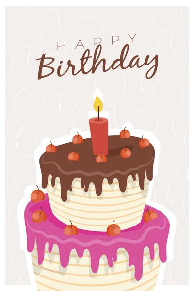 Happy birthday card — Stock Vector