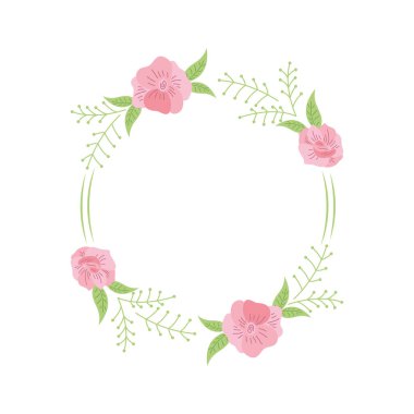 dairesel gül çerçevesi