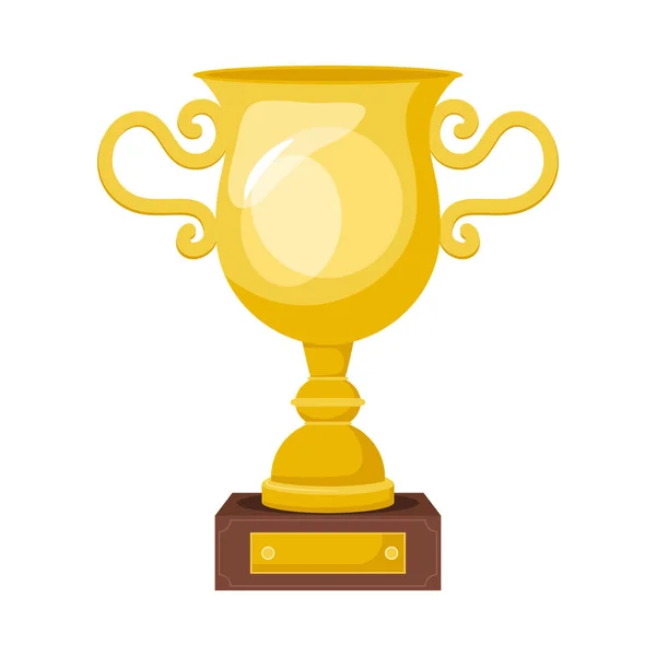Trophy golden cup award — Stock Vector