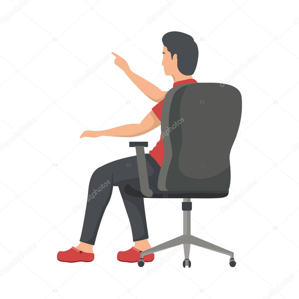 man seated in chair
