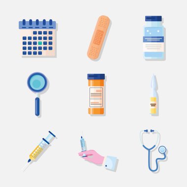 time vaccinate nine icons