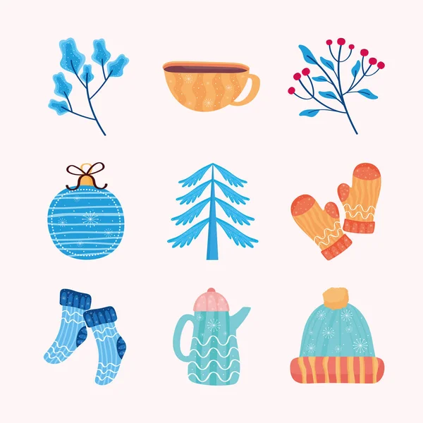 Icons of winter — Archivo Imágenes Vectoriales