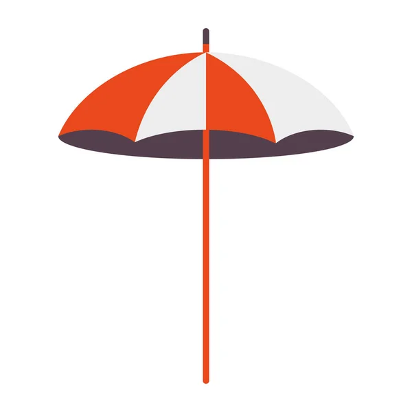 Red and white umbrella — Stock Vector