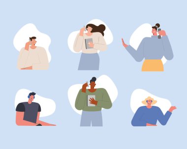 six call center workers