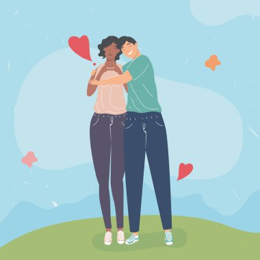 lovers couple in the camp