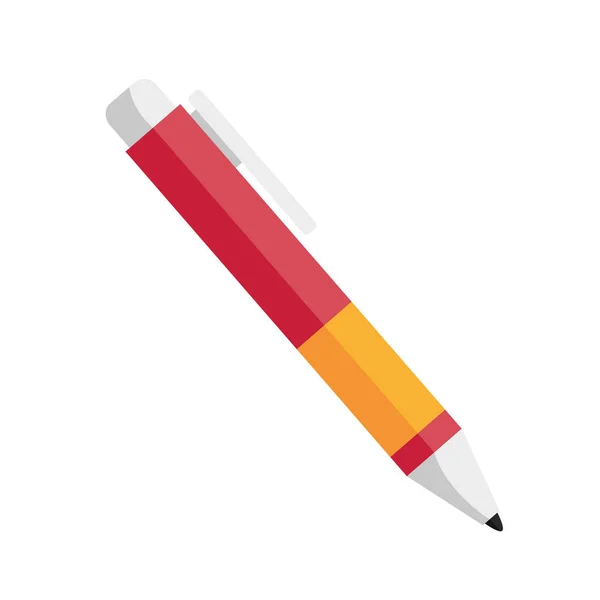 Red pen school supply — Vetor de Stock