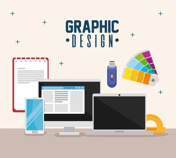 Graphic design devices — стоковый вектор