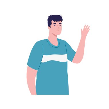 Genç adam selamlıyor.