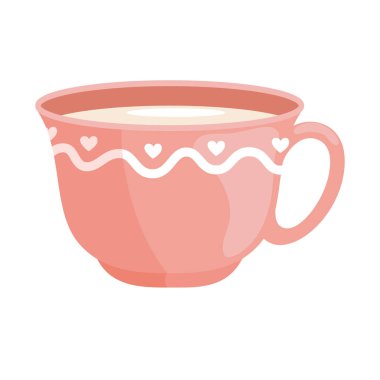 tea in cup of pink color