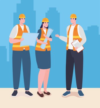 engineers professionals standing
