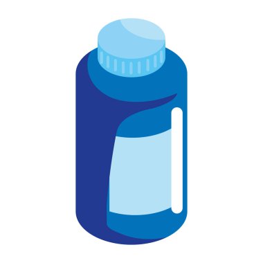 ilaç şişesi izometrik