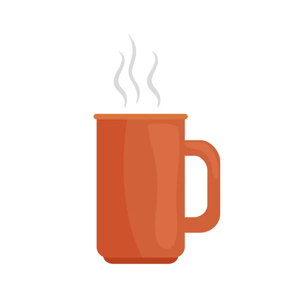 Hot coffee in mug — Stock Vector