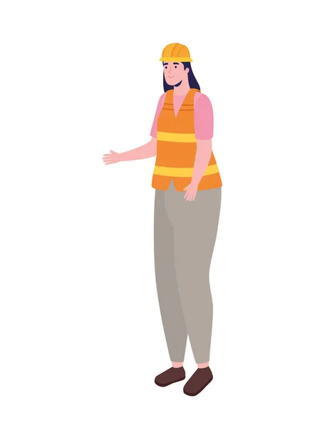 Engineer woman standing — Vetor de Stock