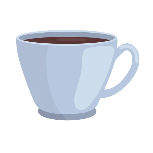 Кава в синій чашці — стоковий вектор
