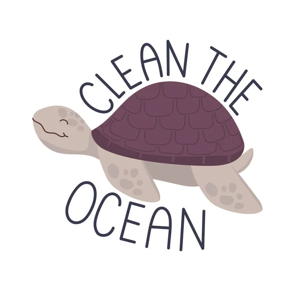 Clean the ocean banner — Vector de stock