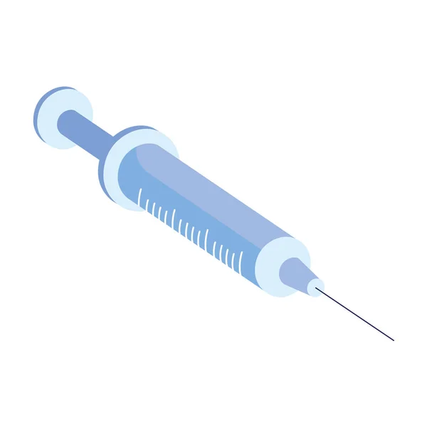 Medical syringe isometric — Stock Vector