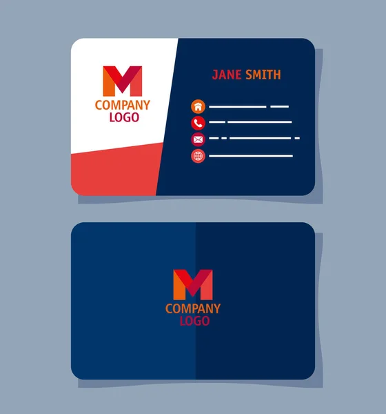 Company cards two styles —  Vetores de Stock
