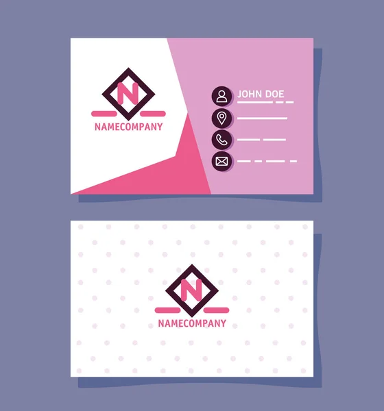 Pink business cards styles — Stok Vektör