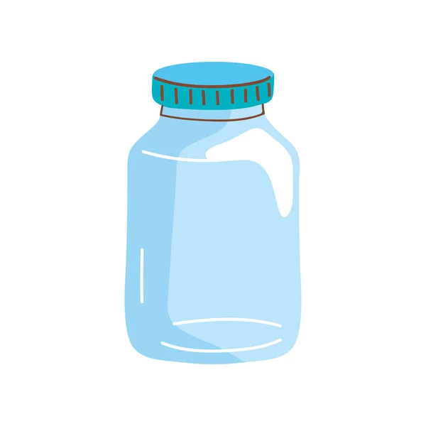 Jar glass container — Stock Vector