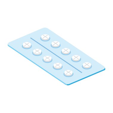 medicine pills isometric