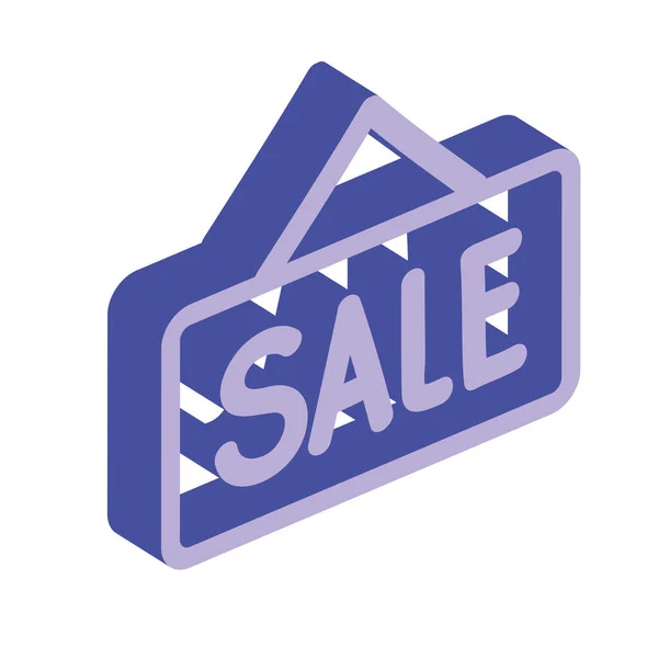 Sale label isometric — Wektor stockowy