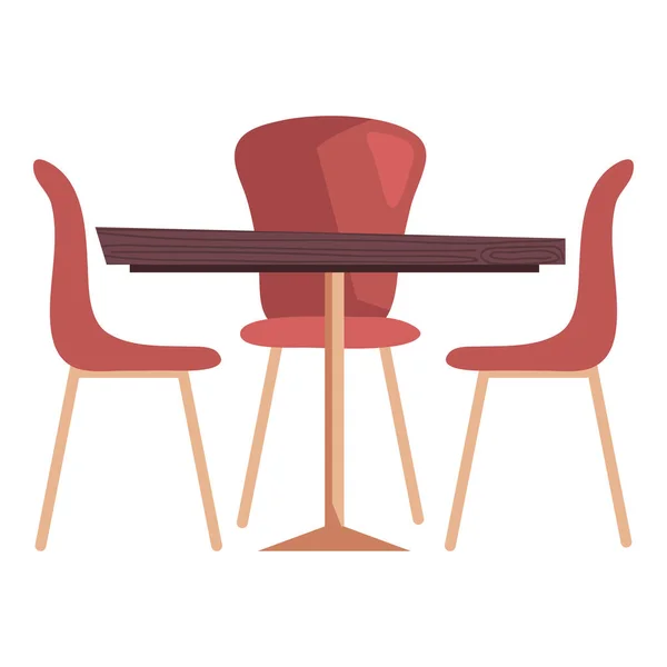 Tisch und Stühle im Restaurant — Stockvektor