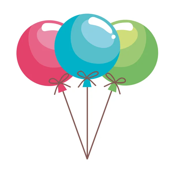 Balões de hélio flutuante — Vetor de Stock