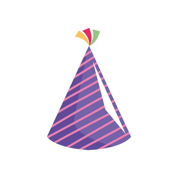 紫のパーティー帽子 — ストックベクタ