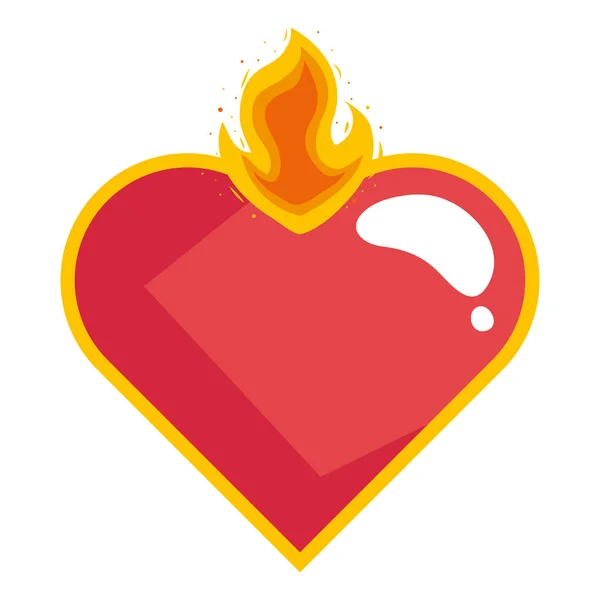 Serce z płomieni — Wektor stockowy