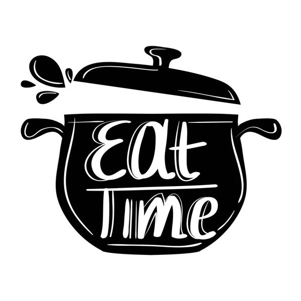 Eat time lettering — 图库矢量图片