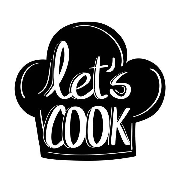 Permite cocinar letras — Vector de stock