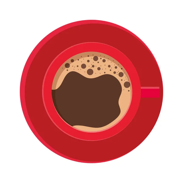 Kahve fincanı hava görüntüsü — Stok Vektör